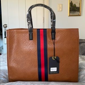 Vici Moda Luxe Tan Julian Royce Tote Bag
